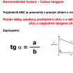 Goniometrické funkce - tangens